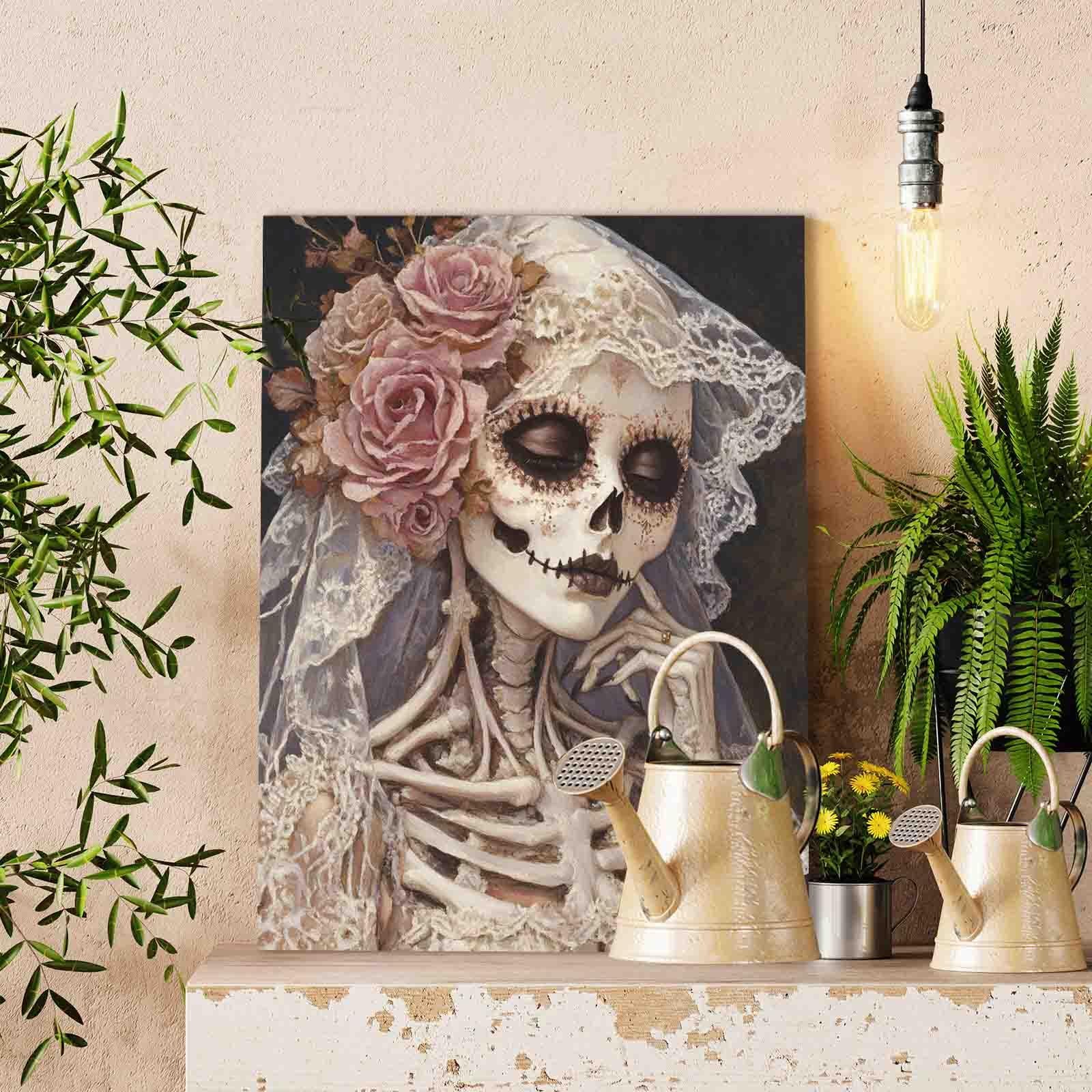 tucocoo-paint-by-numbers-skeleton-bride-malen-nach-zahlen-16x20-ohne-rahmen image 2