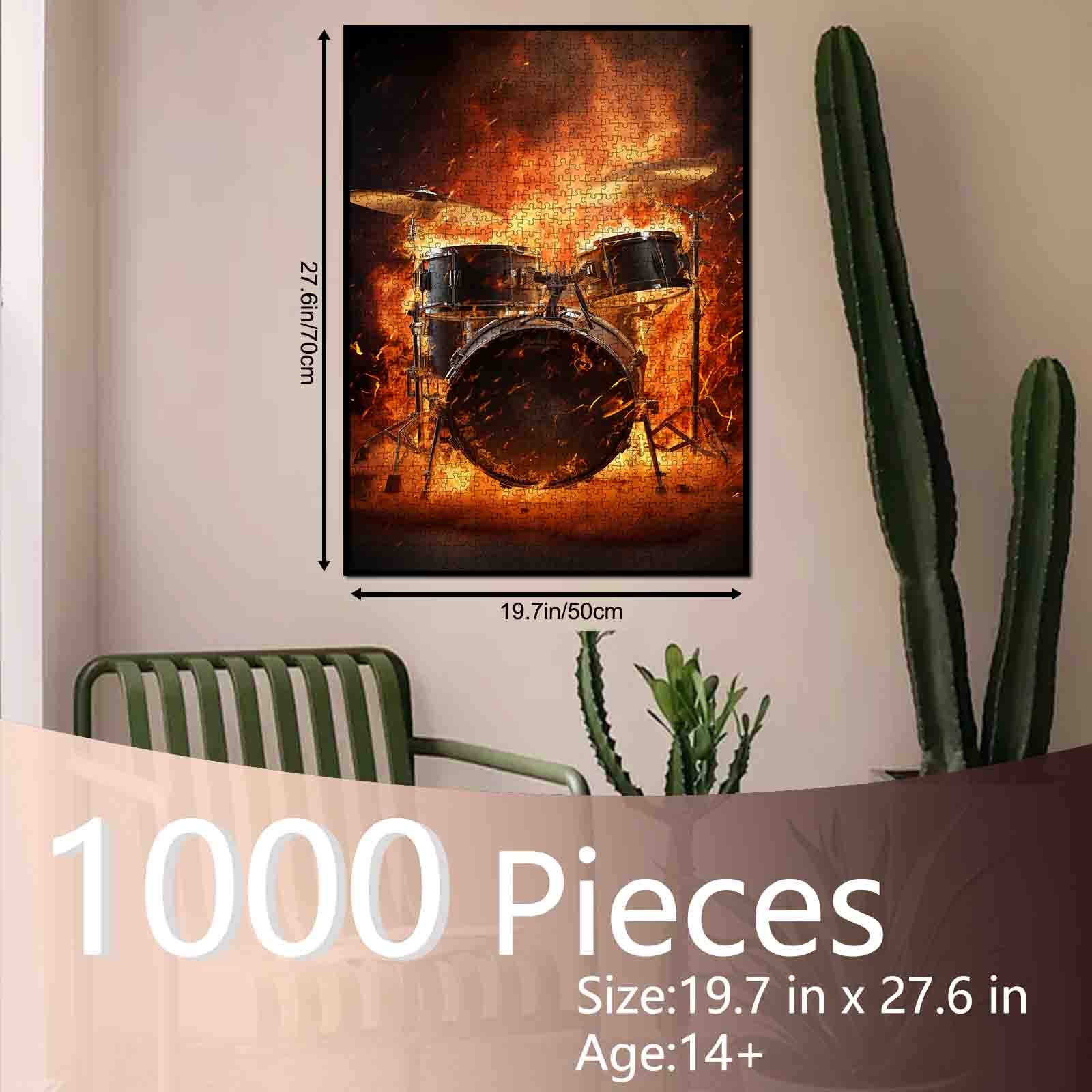 tucocoo-jigsaw-drum-set-on-fire-puzzle-1000-teile-schlagzeug image 5