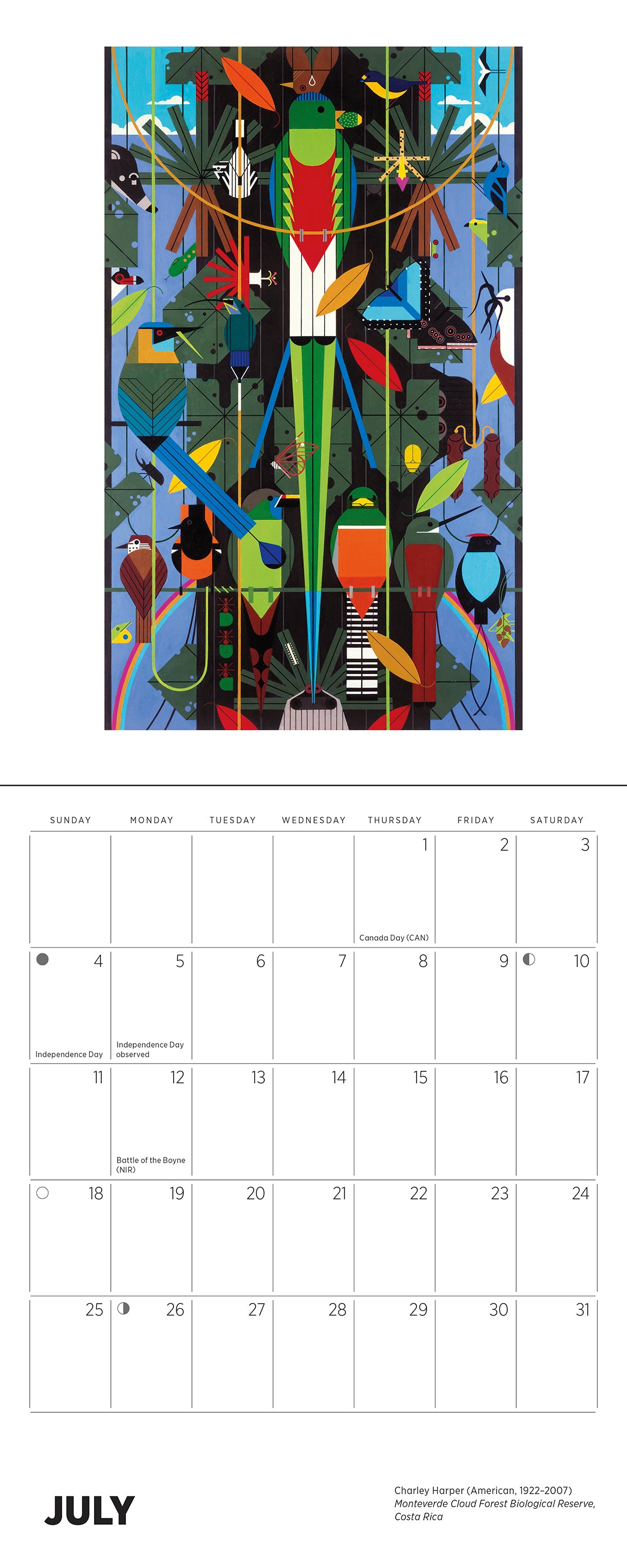 pomegranate-charley-harper-2027-mini-wandkalender-v-gel-tiere image 4