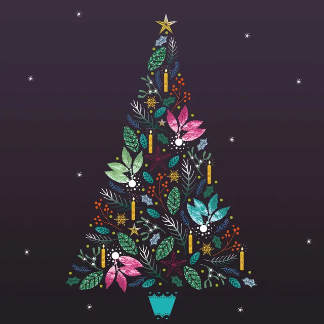 otter-house-christmas-sparkling-tree-charity-weihnachtskarten-set image 1