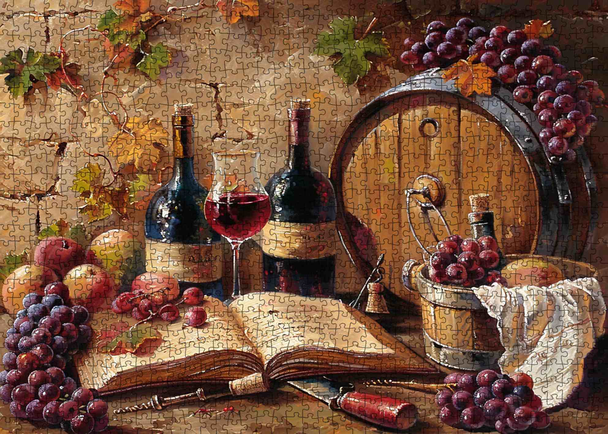 tucocoo-vintage-wine-cellar-still-life-puzzle-1000-teile-weinkeller image 2