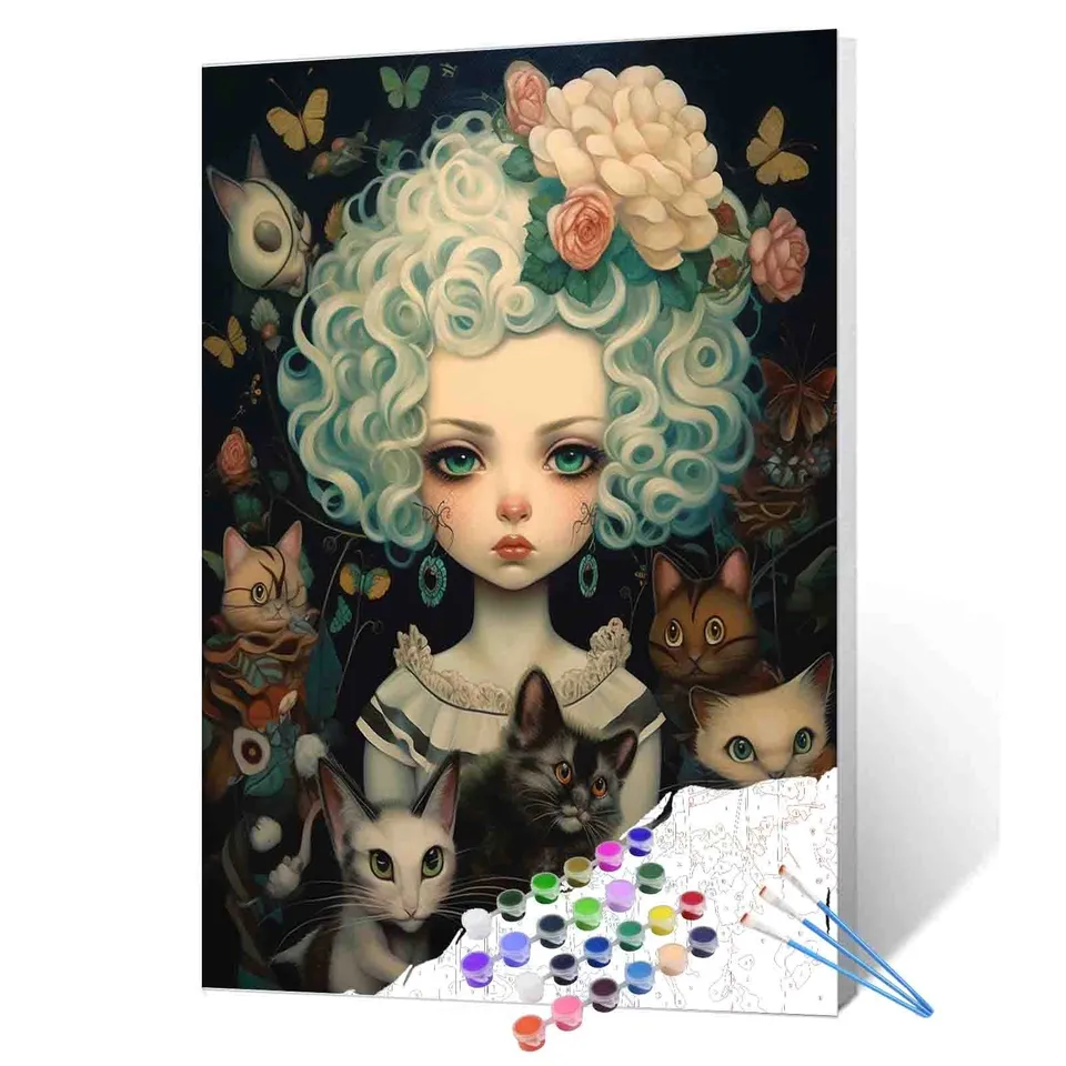 tucocoo-girl-cats-malen-nach-zahlen-40x50-cm-ohne-rahmen image 1