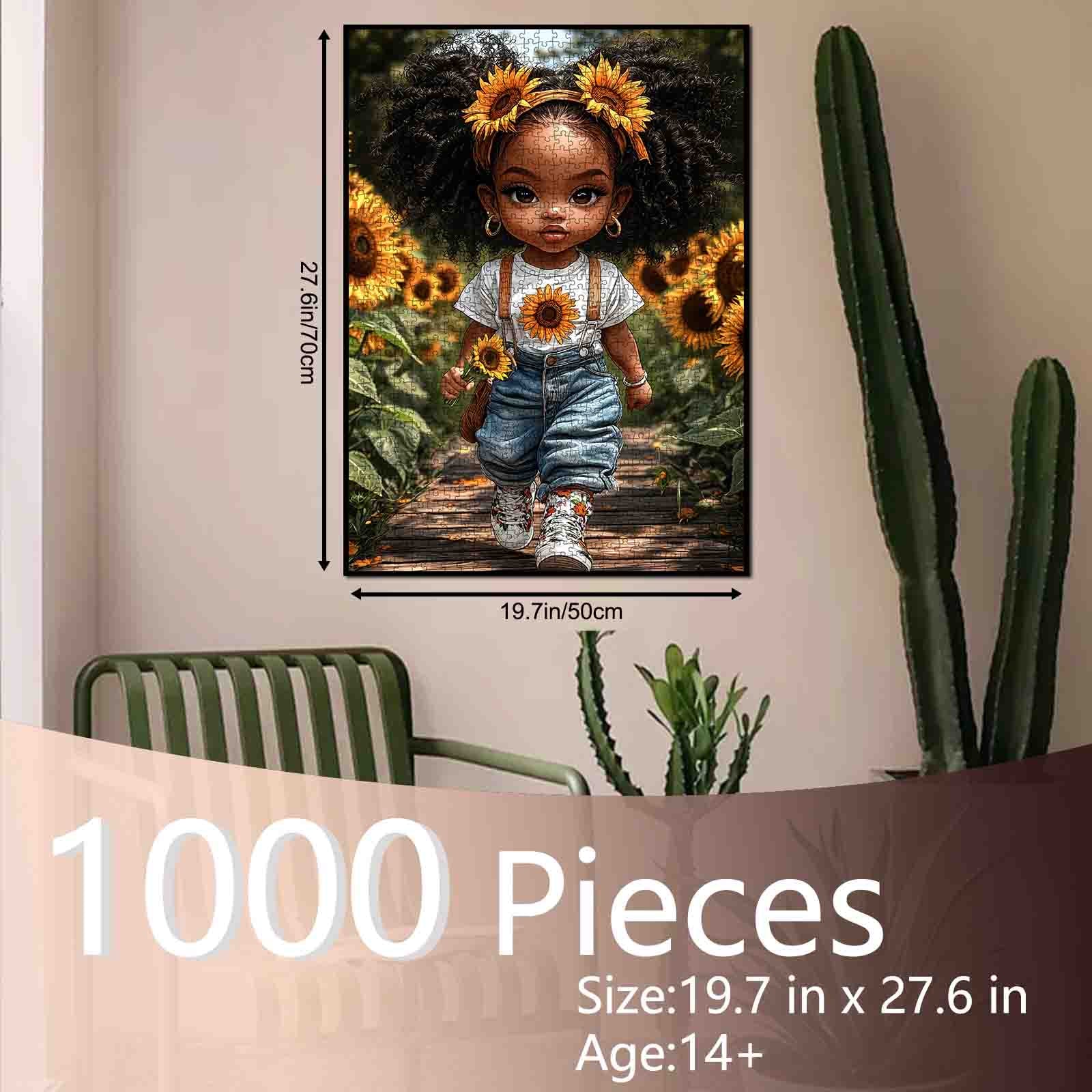 tucocoo-jigsaw-puzzles-sunflower-girl-field-puzzle-1000-teile-blumen image 5