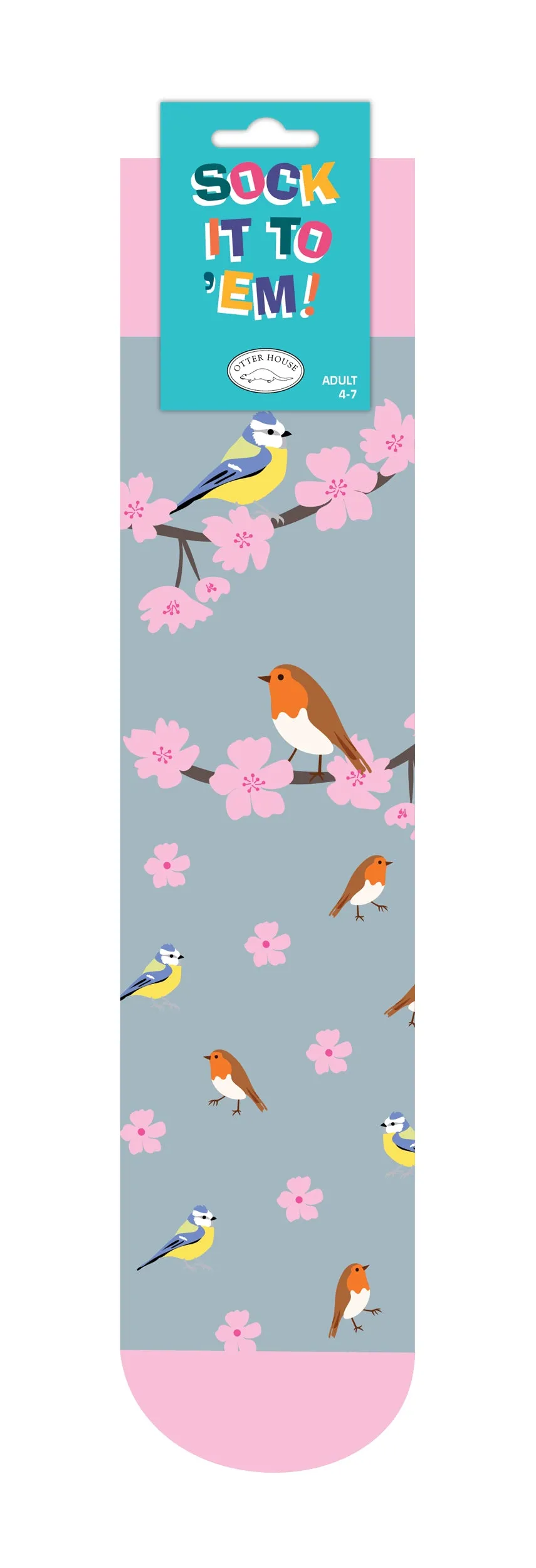 otter-house-birds-blossom-socken-1-paar-bunt image 1