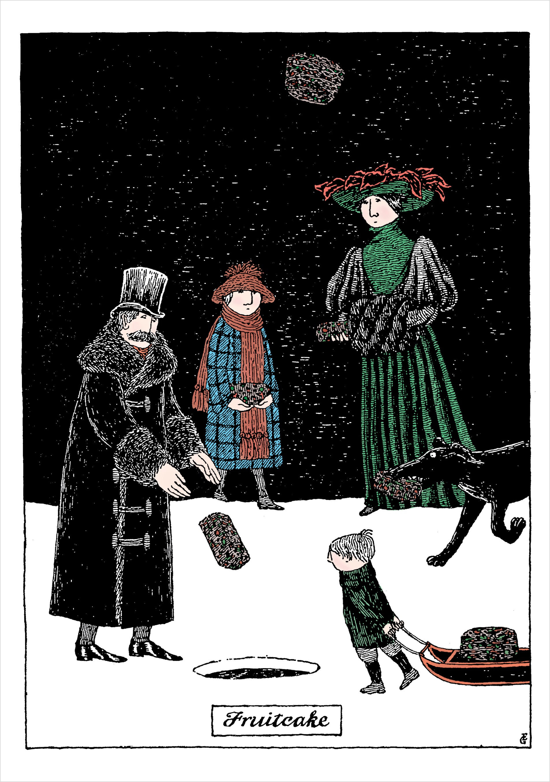 pomegranate-edward-gorey-weihnachtskarten-set-humor image 4