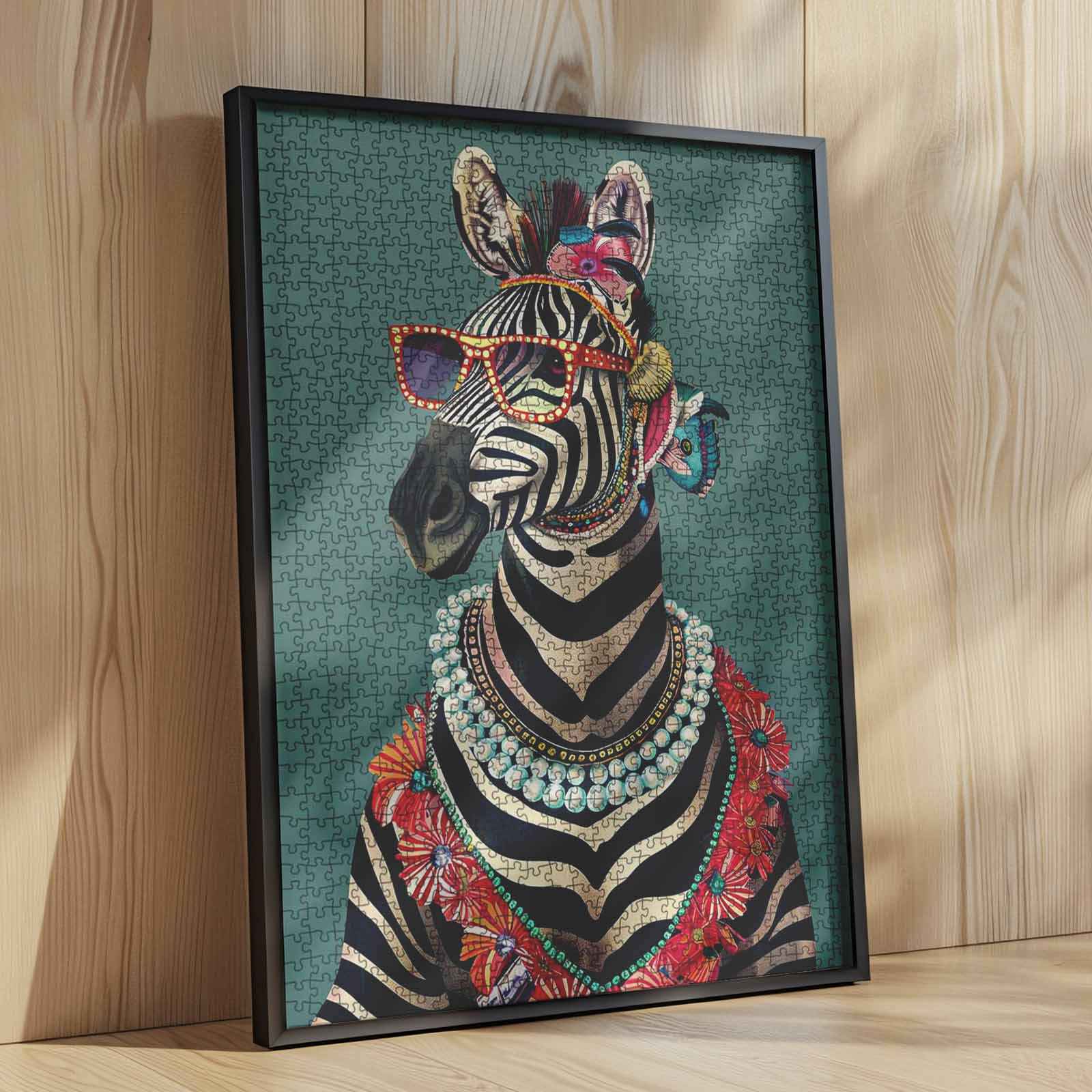tucocoo-fashionable-zebra-puzzle-1000-teile-tierportrait image 4