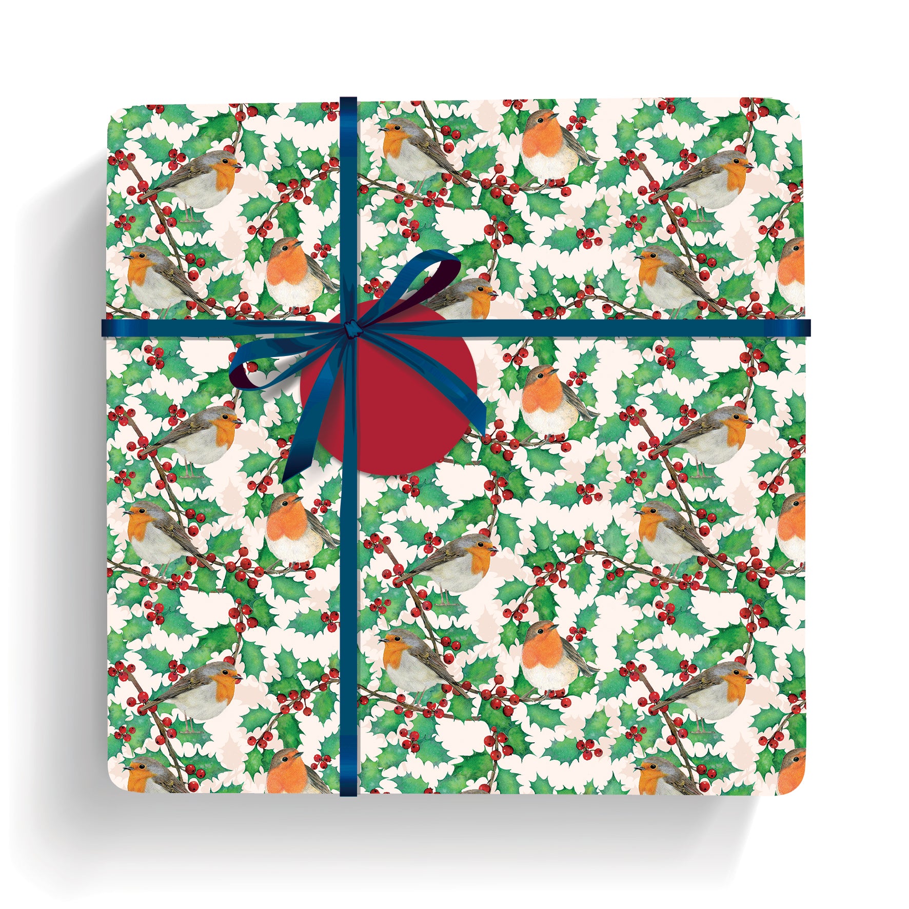 otter-house-holly-berries-robins-weihnachtspapier-5-bogen-tags image 3
