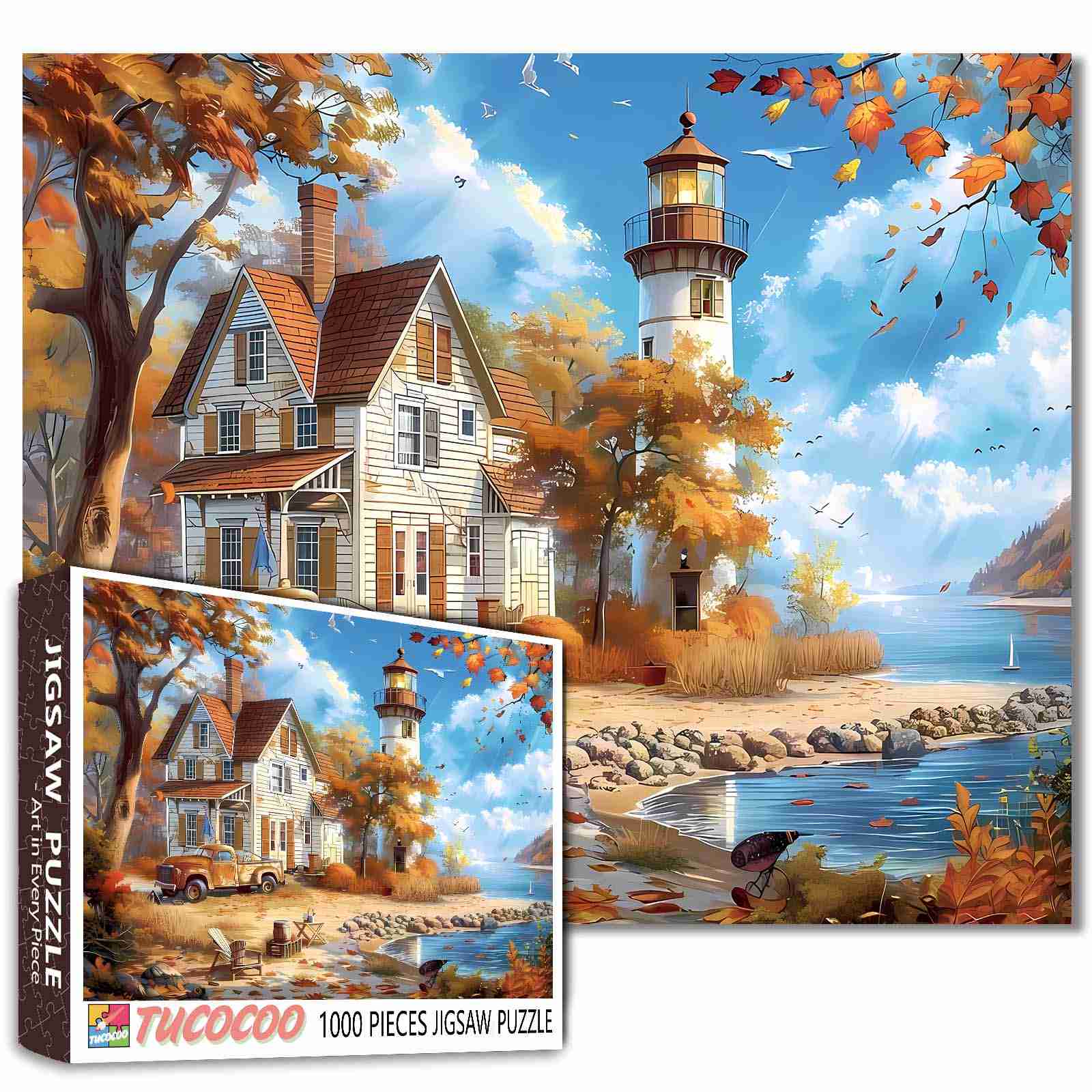 tucocoo-cabin-on-the-coast-in-autumn-puzzle-1000-teile-herbst image 1