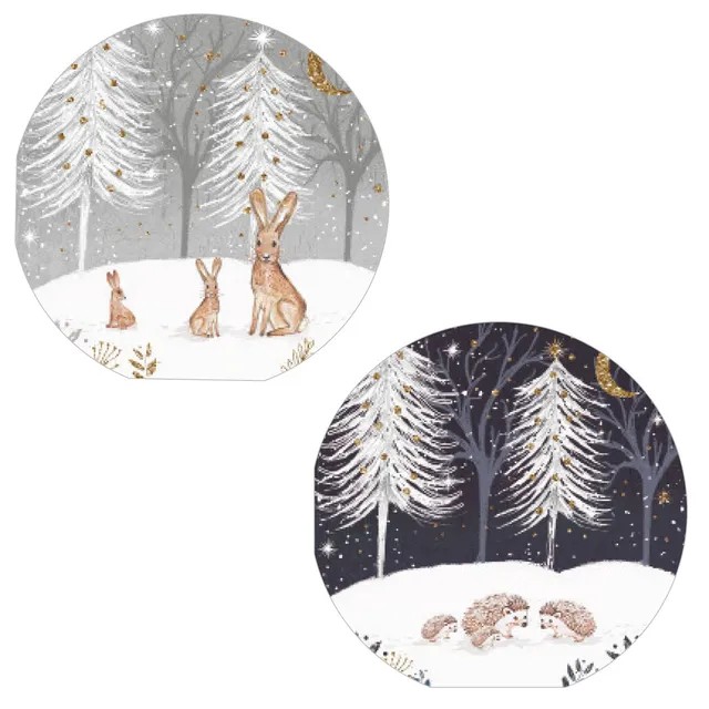 otter-house-christmas-snowy-trees-weihnachtskarten-10er-pack image 1