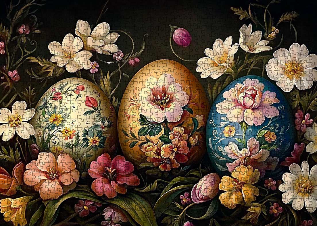 tucocoo-floral-easter-eggs-puzzle-1000-teile-ostern image 2
