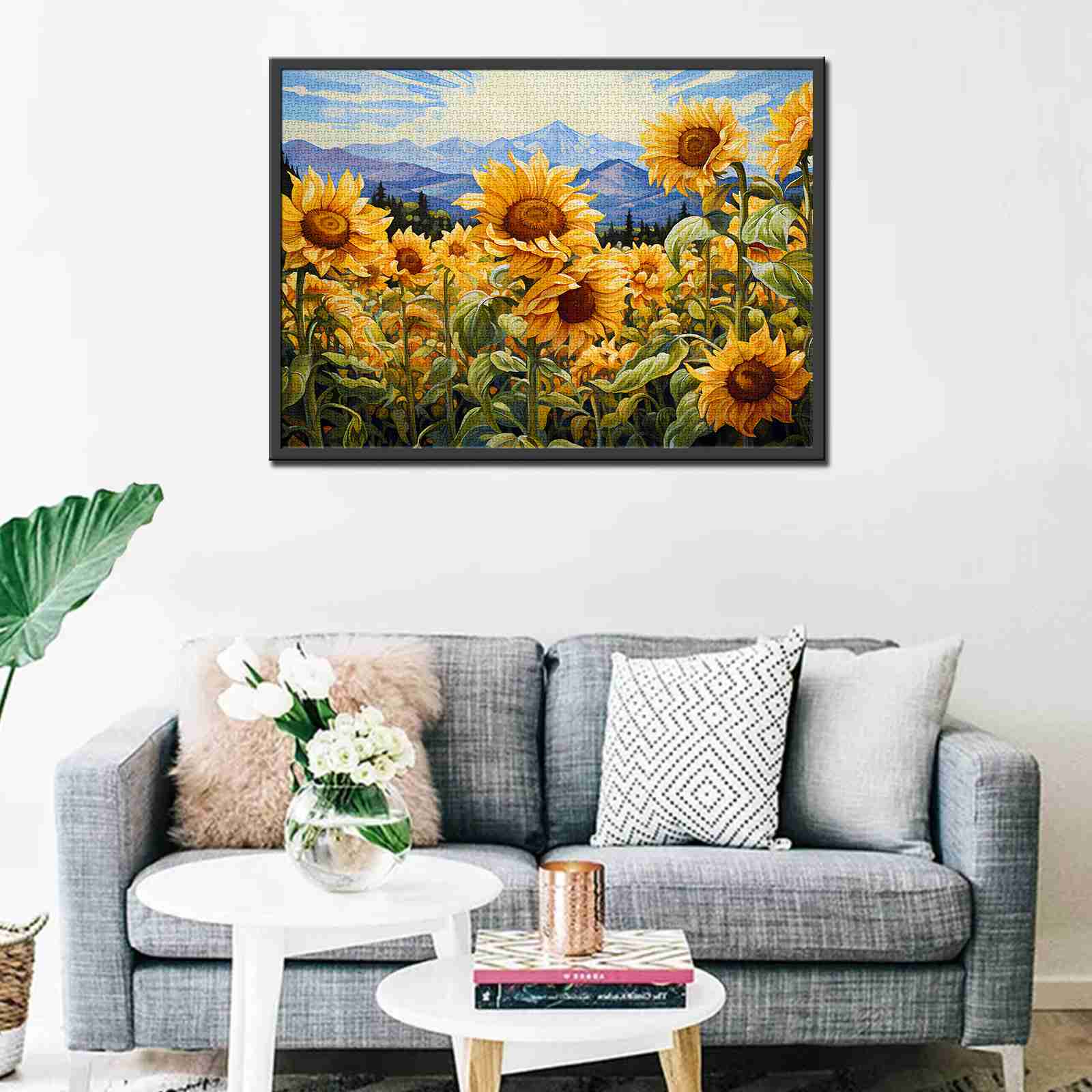tucocoo-jigsaw-puzzles-sunflowers-and-mountains-puzzle-1000-teile-blumen image 3