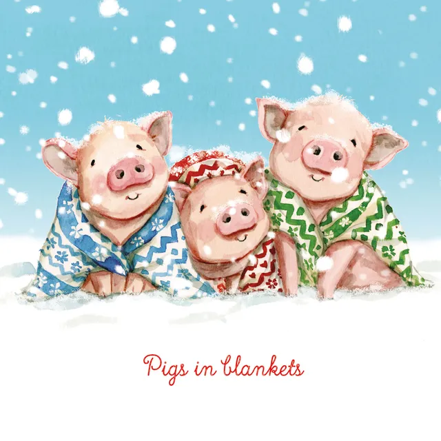 otter-house-pigs-in-blankets-charity-weihnachtskarten-schwein-set image 1