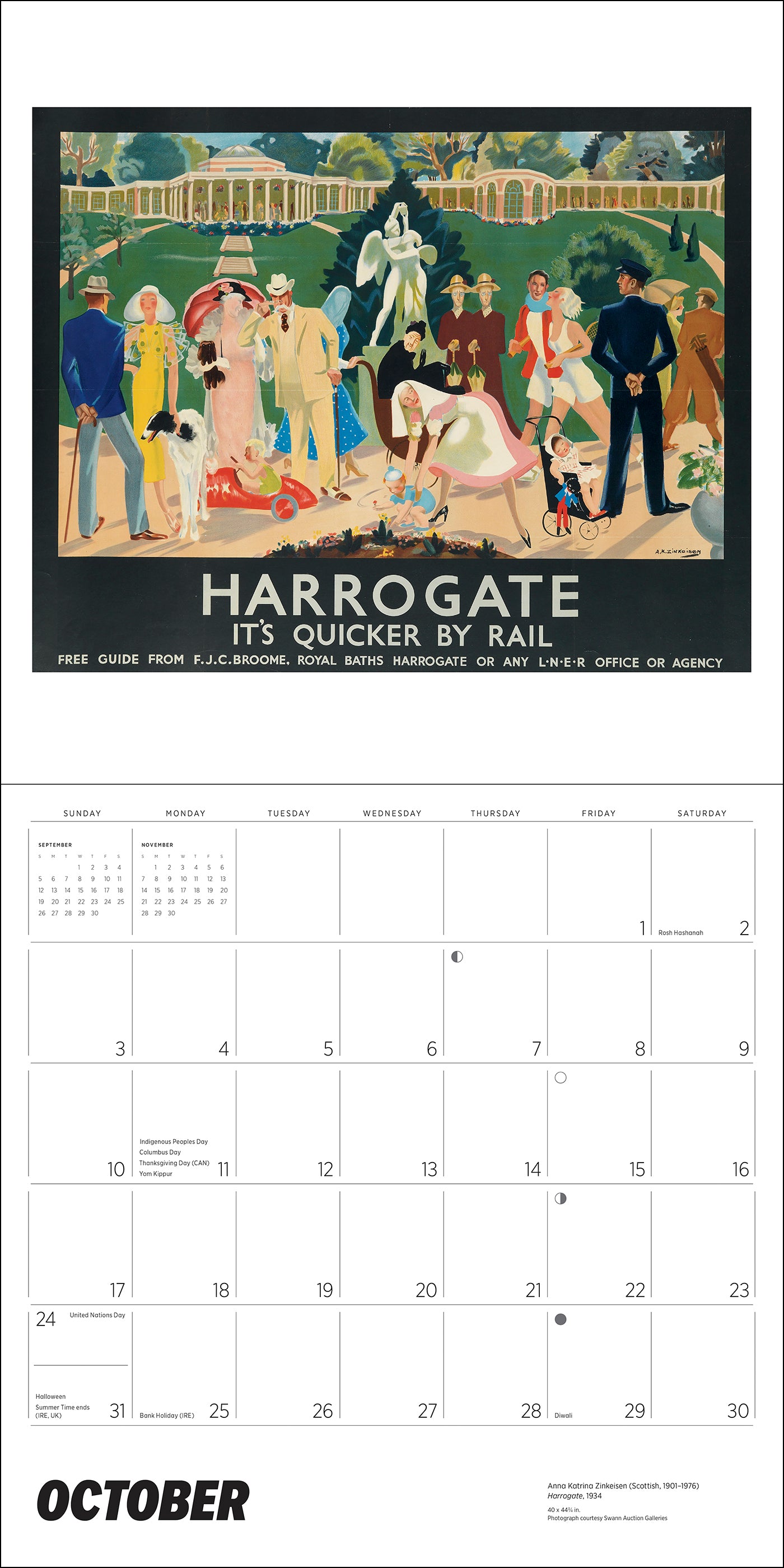 pomegranate-england-by-rail-vintage-wandkalender-2027-reise image 3