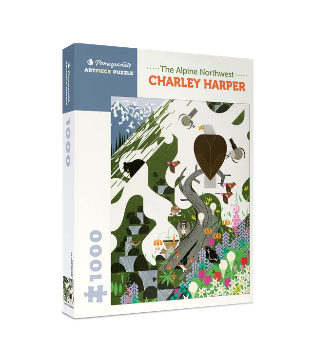 pomegranate-charley-harper-alpine-northwest-puzzle-1000-teile image 1