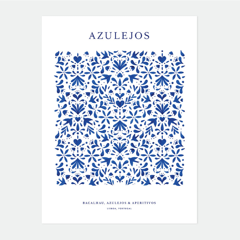 all-the-ways-to-say-azulejos-poster-large-50x70-cm-muster image 1