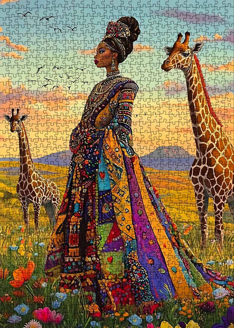 tucocoo-jigsaw-puzzles-queen-of-the-savannah-puzzle-1000-teile-afrika image 2