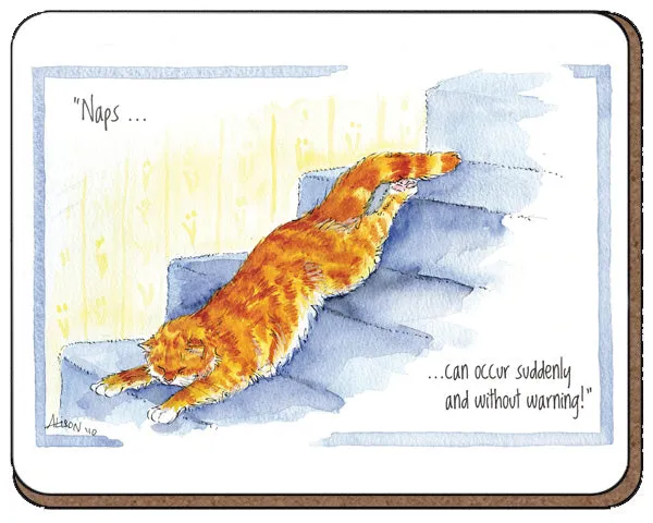 otter-house-alisons-animals-untersetzer-naps-can-occur-katze image 1