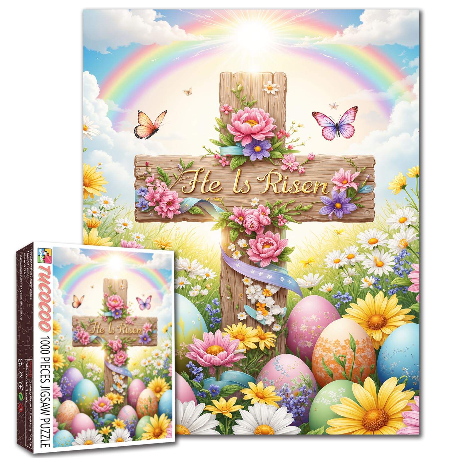 tucocoo-easter-cross-puzzle-1000-teile-ostern-kreuz image 1