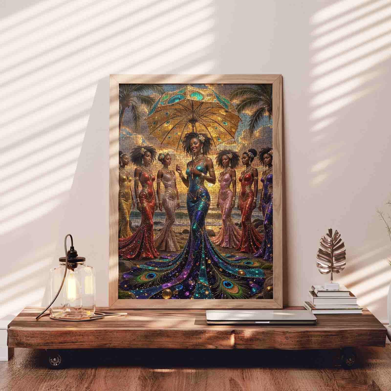 tucocoo-golden-sunset-queens-puzzle-1000-teile-strand image 3