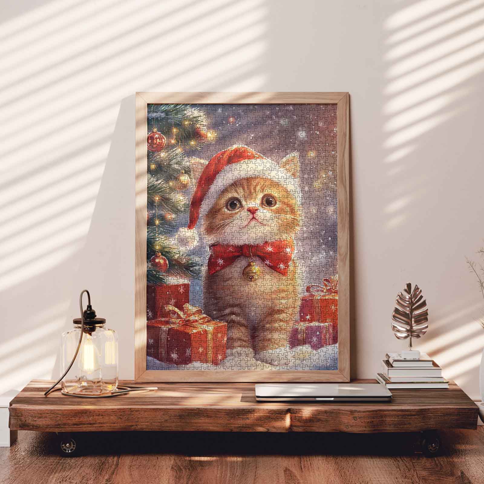tucocoo-santa-kitten-by-christmas-tree-puzzle-1000-teile image 3