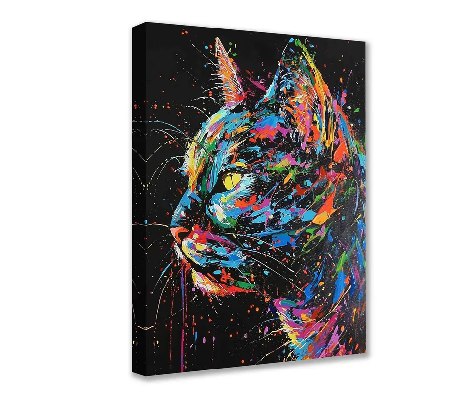 tucocoo-canvas-wall-art-abstract-cat-leinwandbild-30x40cm image 1