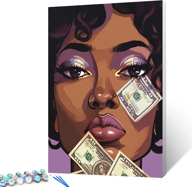 tucocoo-african-american-woman-malen-nach-zahlen-40x50 image 1
