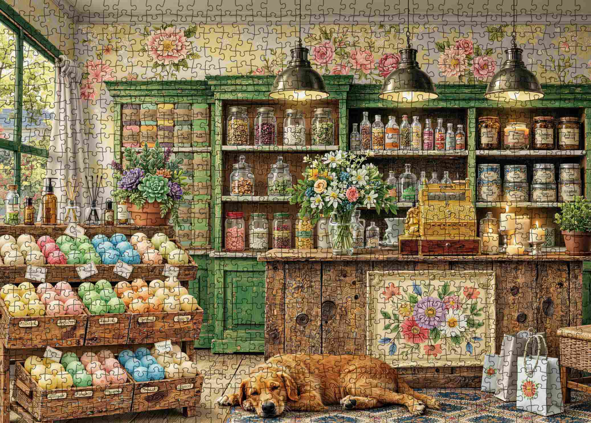 tucocoo-jigsaw-puzzles-vintage-soap-shop-puzzle-1000-teile-blumen image 2