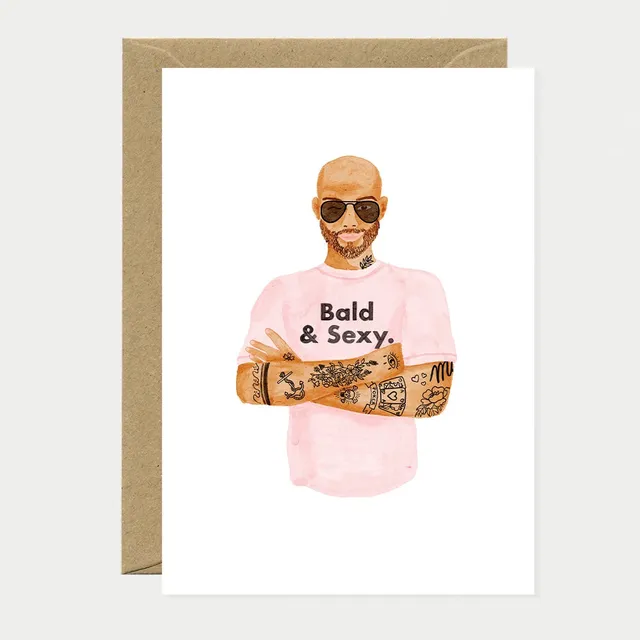 all-the-ways-to-say-bald-and-sexy-gru-karte-a6-lustig-geburtstag image 1