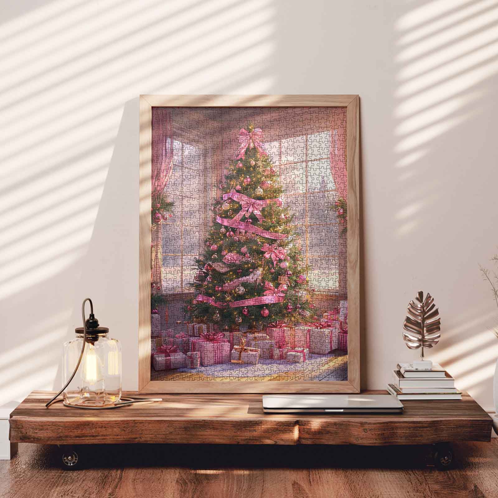 tucocoo-jigsaw-pink-ribbon-christmas-tree-puzzle-1000-teile image 3