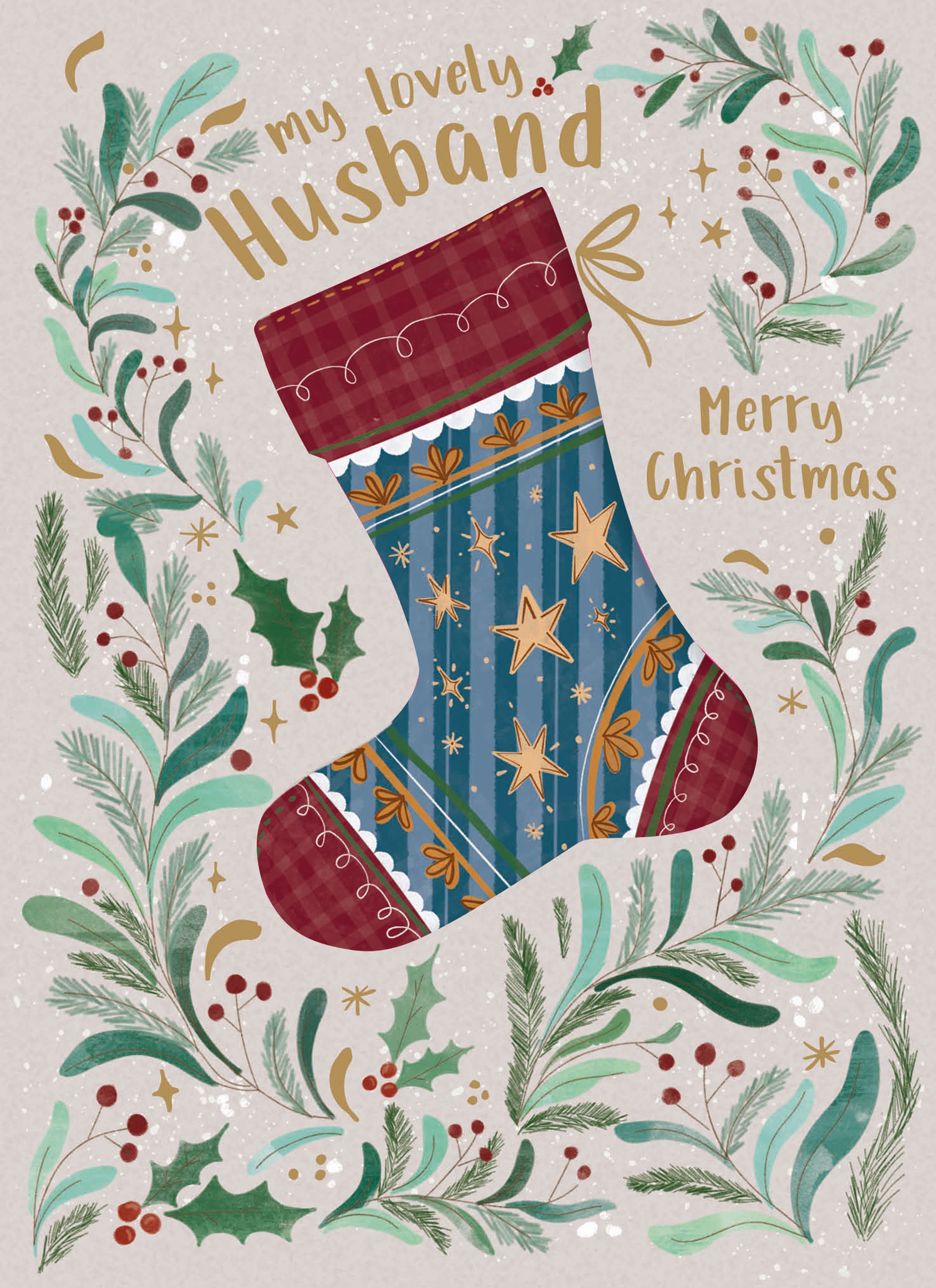 otter-house-christmas-weihnachtskarte-ehemann-strumpf-single image 2