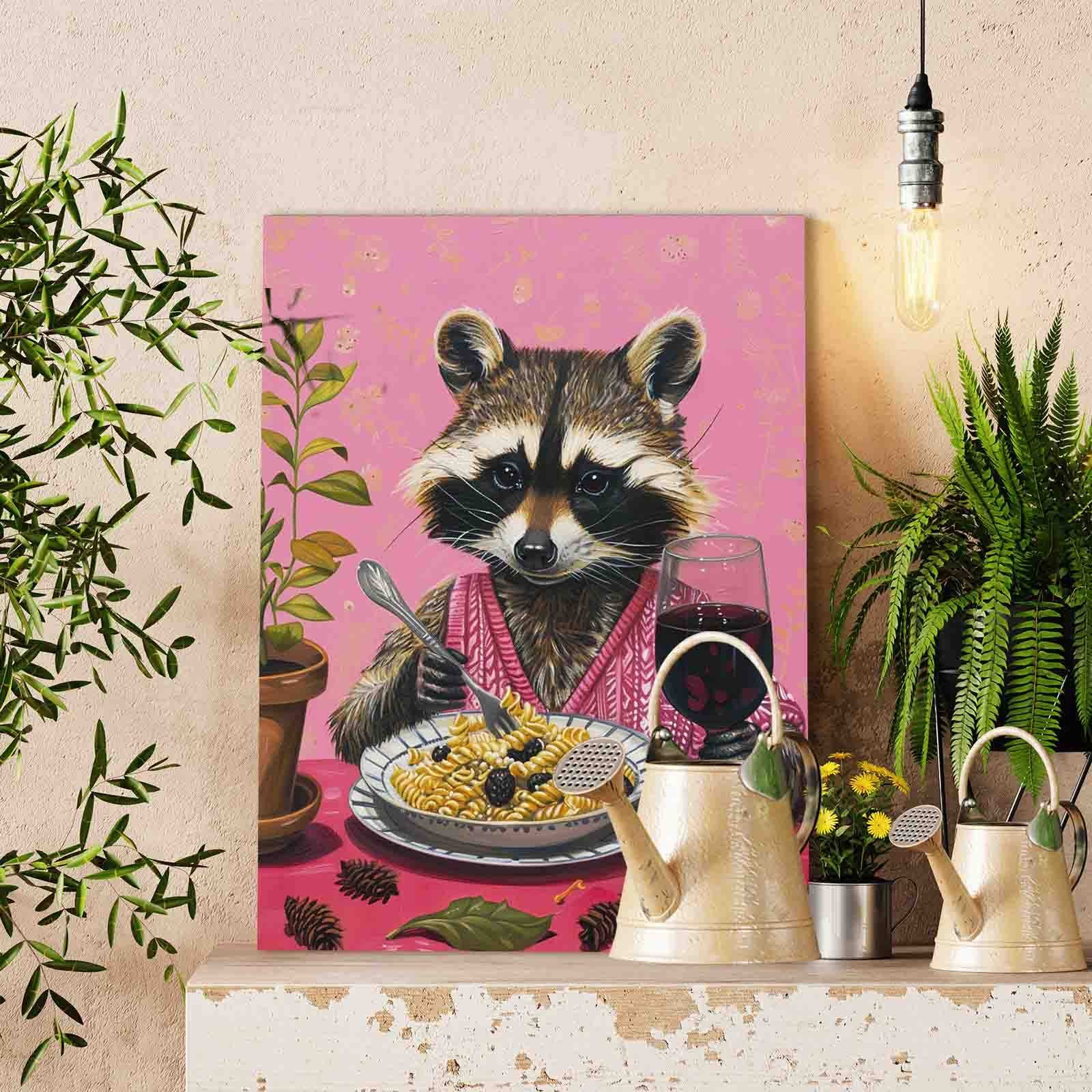 tucocoo-gourmet-raccoon-dinner-malen-nach-zahlen-ohne-rahmen image 2