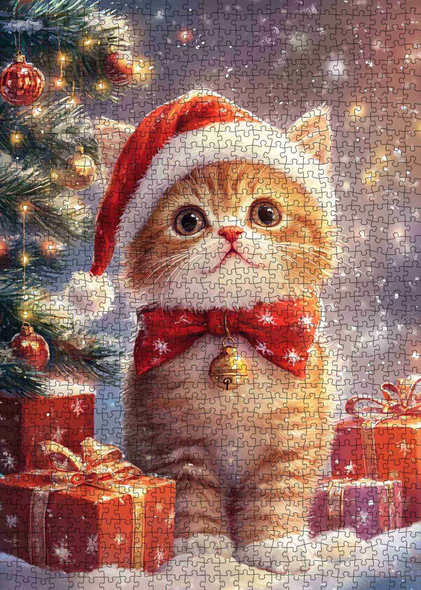 tucocoo-santa-kitten-by-christmas-tree-puzzle-1000-teile image 2