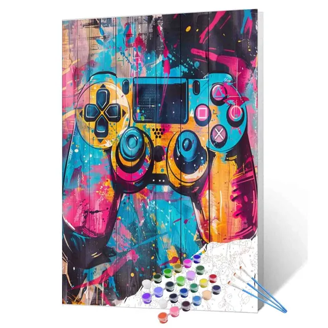 tucocoo-paint-by-numbers-graffiti-controller-malen-nach-zahlen-40x50 image 1