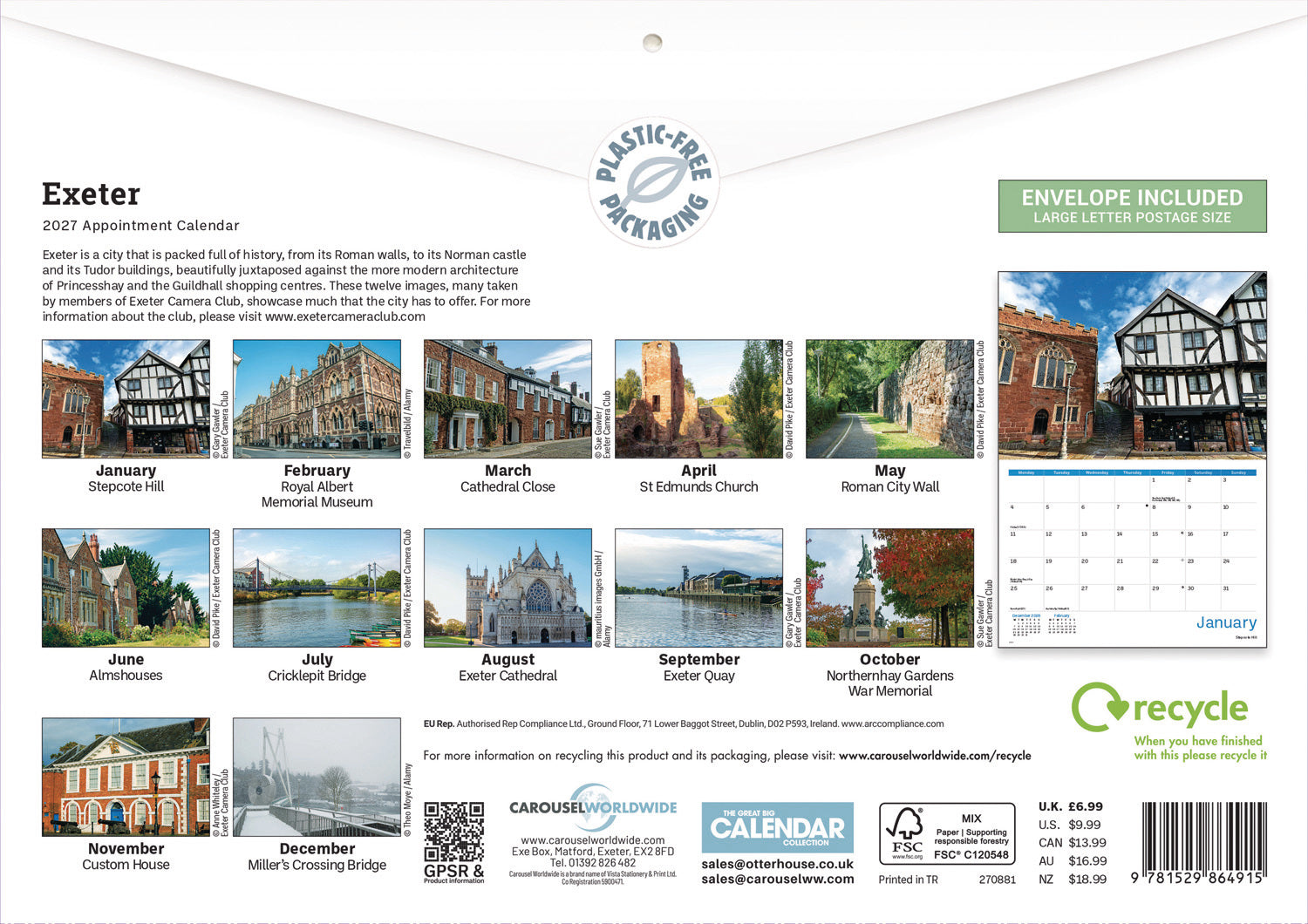 otter-house-exeter-a4-kalender-2027-stadt image 2