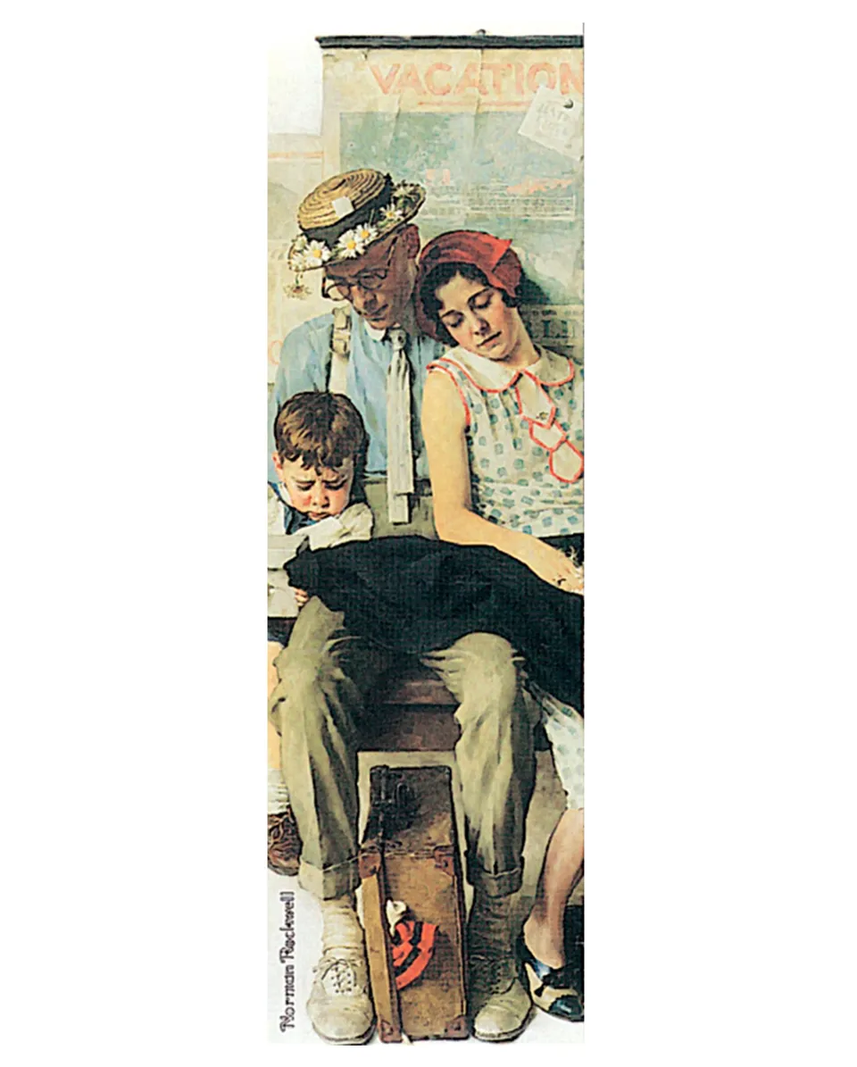 pomegranate-bookmarks-family-home-from-vacation-lesezeichen-rockwell image 1