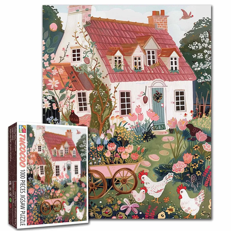 tucocoo-cottage-garden-puzzle-1000-teile-landhaus-garten image 1