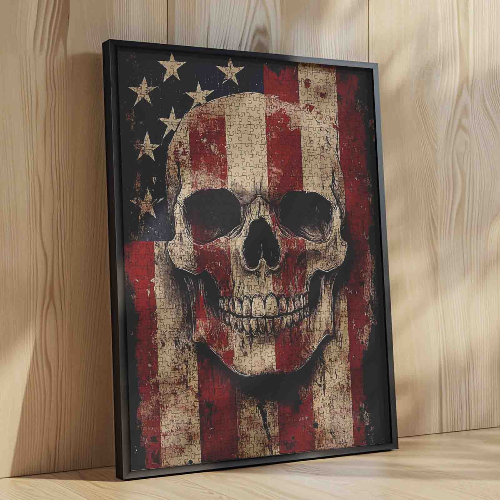 tucocoo-patriotic-skull-flag-art-puzzle-1000-teile-totenkopf image 4