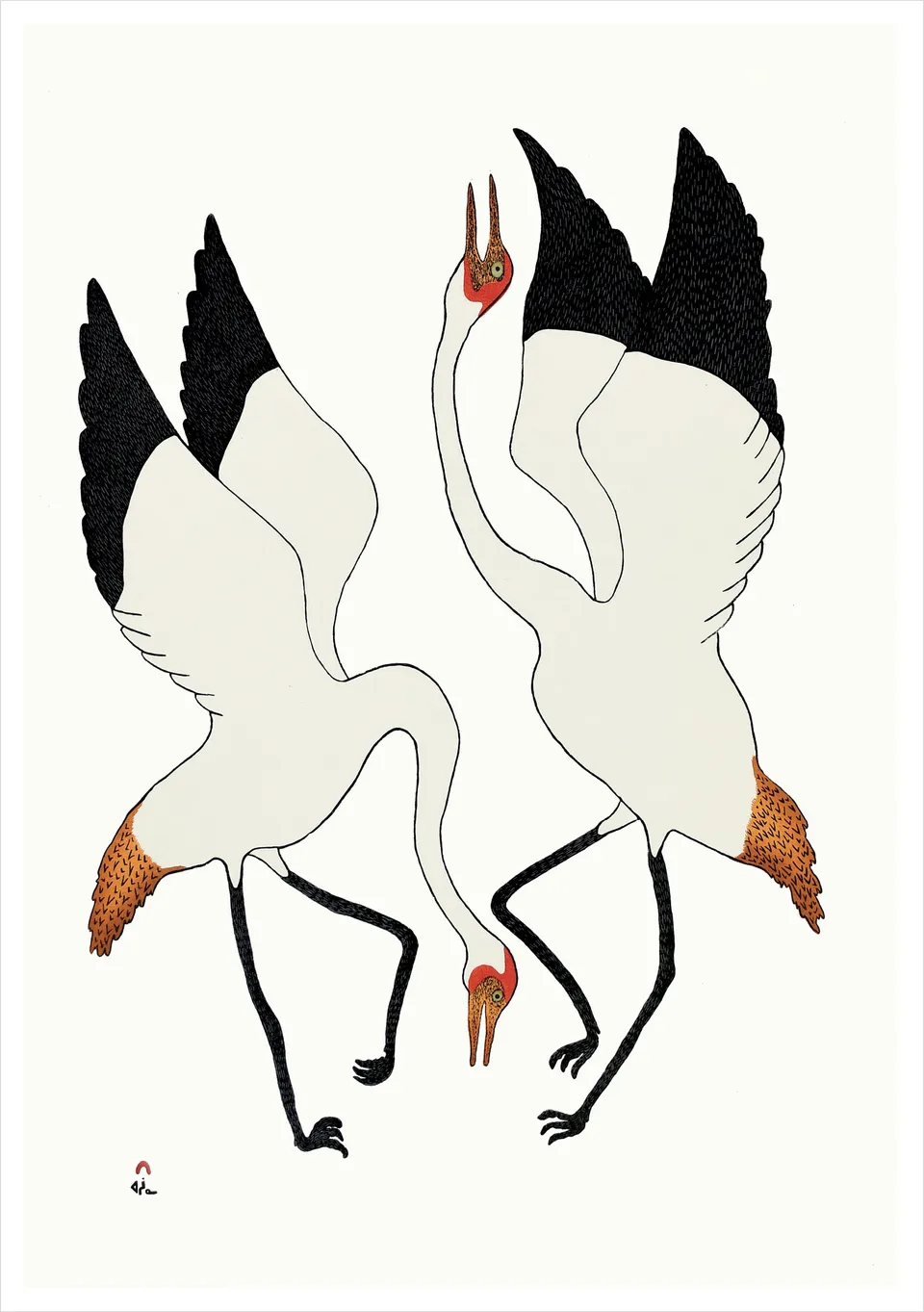pomegranate-dancing-cranes-geburtstagskarte-pudlat image 1