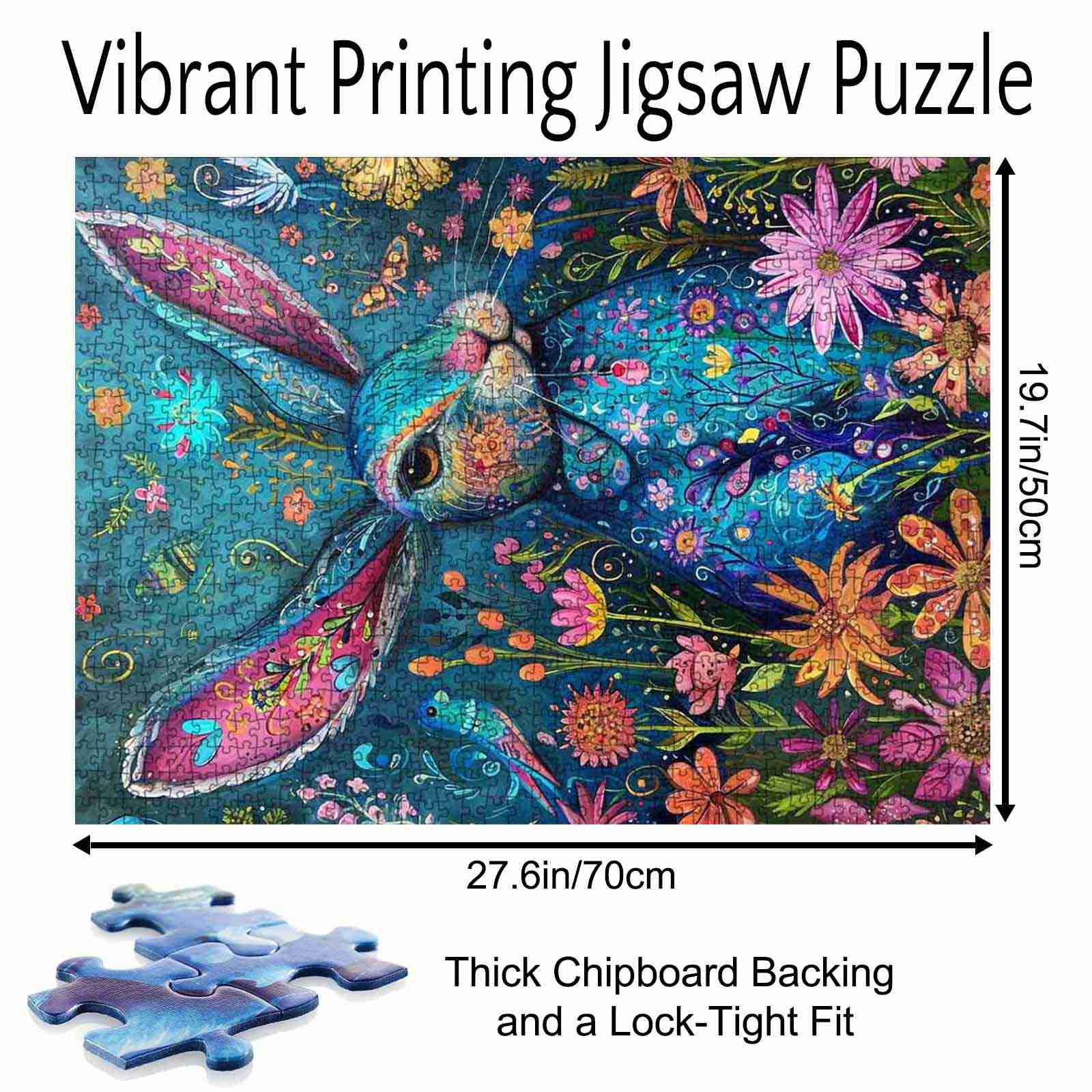 tucocoo-floral-rabbit-puzzle-1000-teile-hase-blumen image 5