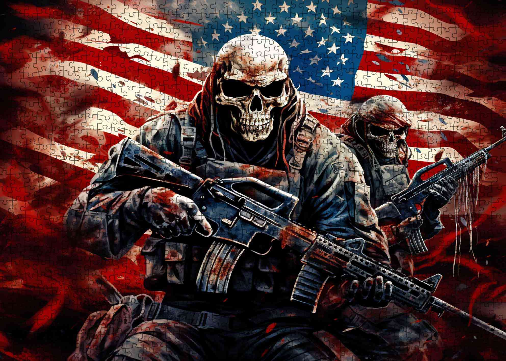 tucocoo-jigsaw-skull-soldiers-puzzle-1000-teile-skelett image 2