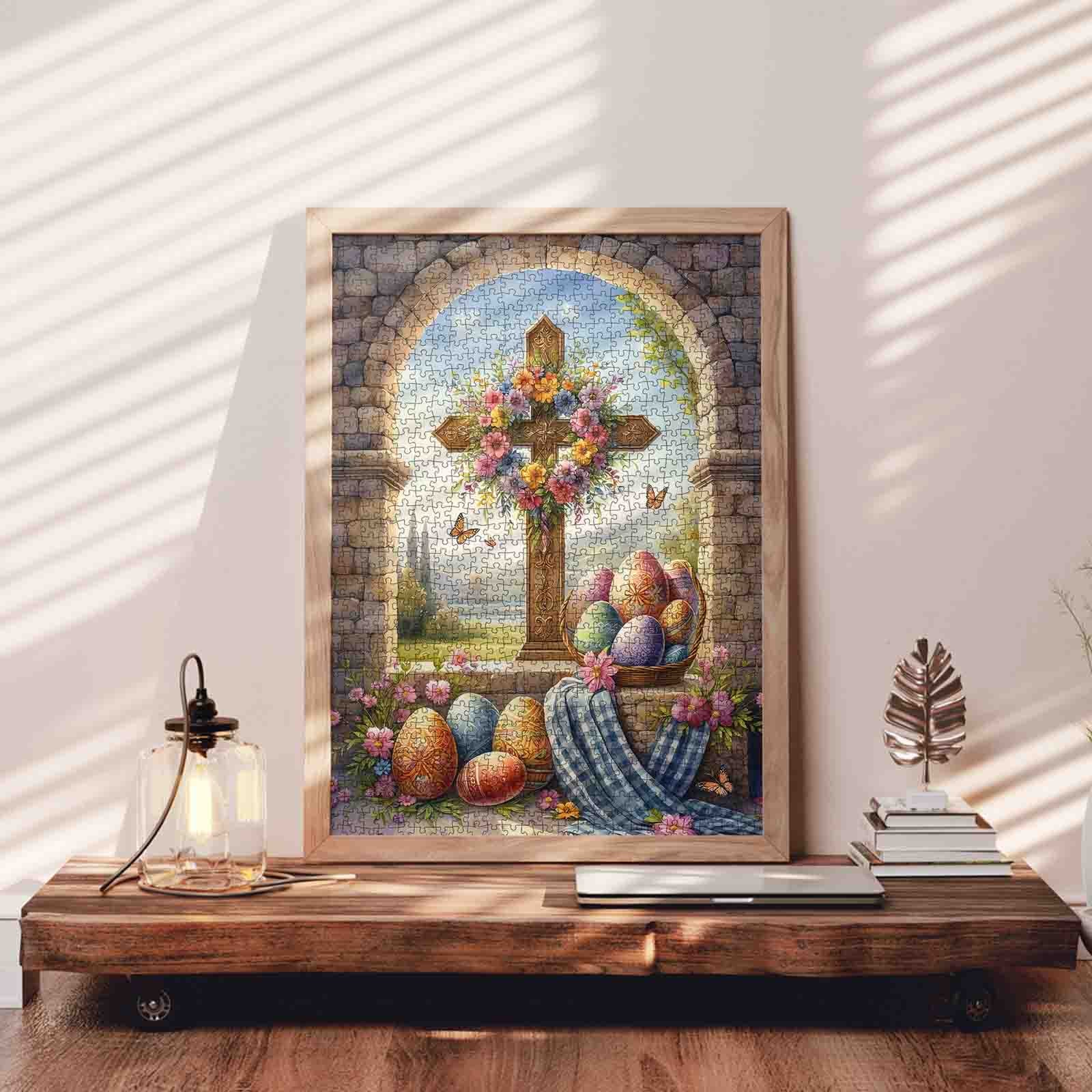 tucocoo-floral-cross-easter-blessing-puzzle-1000-teile-ostern image 3