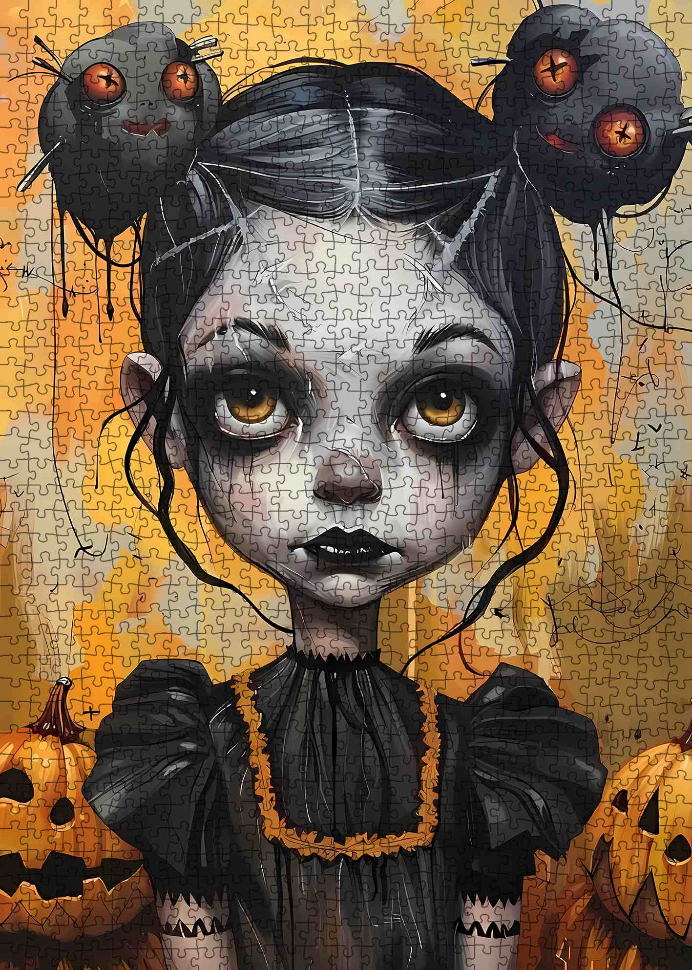 tucocoo-halloween-doll-jigsaw-puzzle-1000-teile-spooky-glow image 2