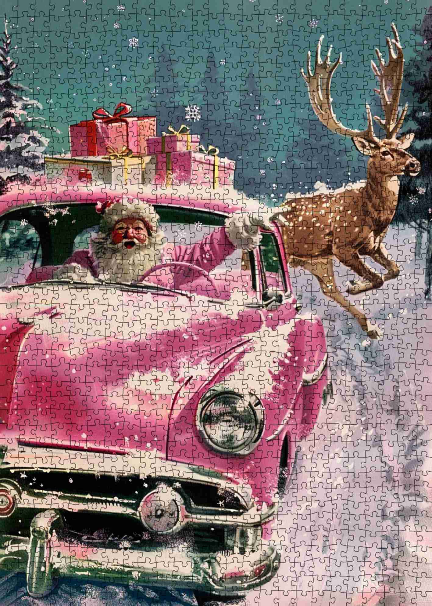 tucocoo-pink-christmas-drive-puzzle-1000-teile-weihnachten image 2