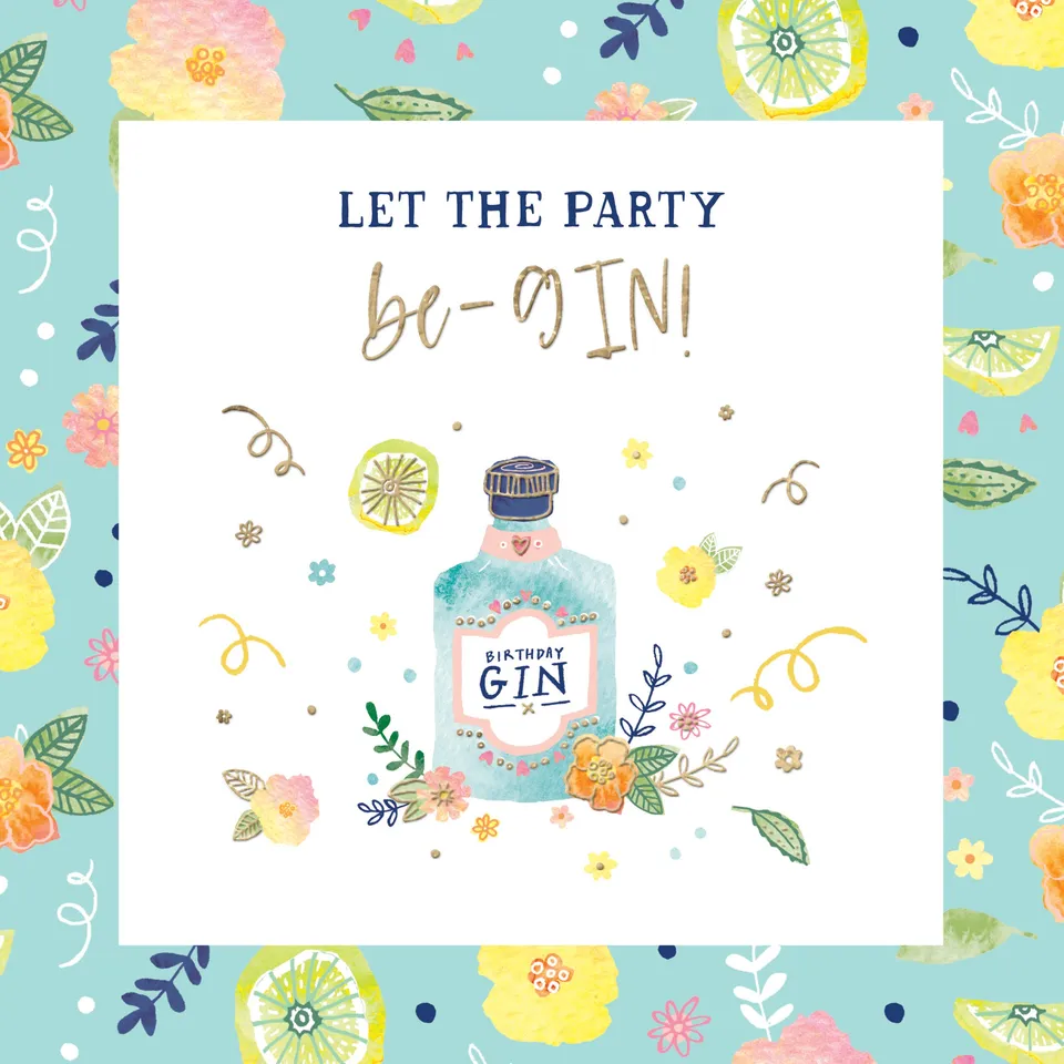 otter-house-party-spritz-geburtstagskarte-gin-party-mit-umschlag image 1