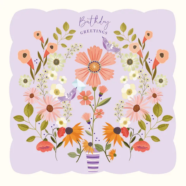 otter-house-fairy-bells-flowerpot-birds-grusskarte-blumen image 1