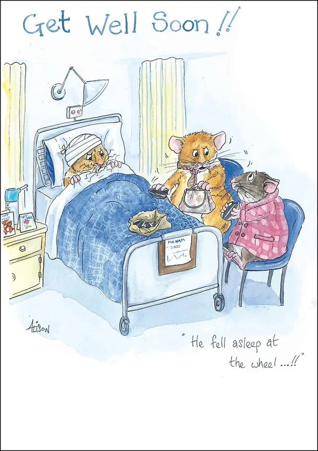 otter-house-greetings-cards-he-fell-asleep-at-the-wheel-karte-150x210mm image 1
