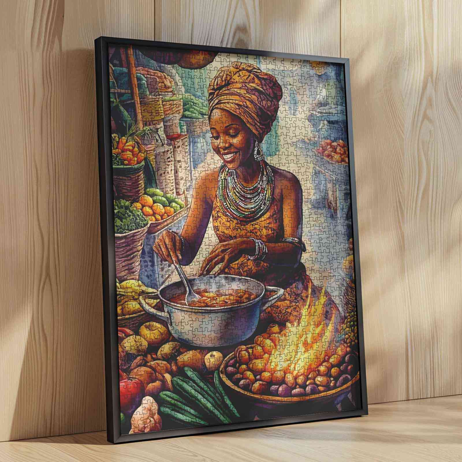 tucocoo-african-cooking-scene-puzzle-1000-teile-kultur image 4