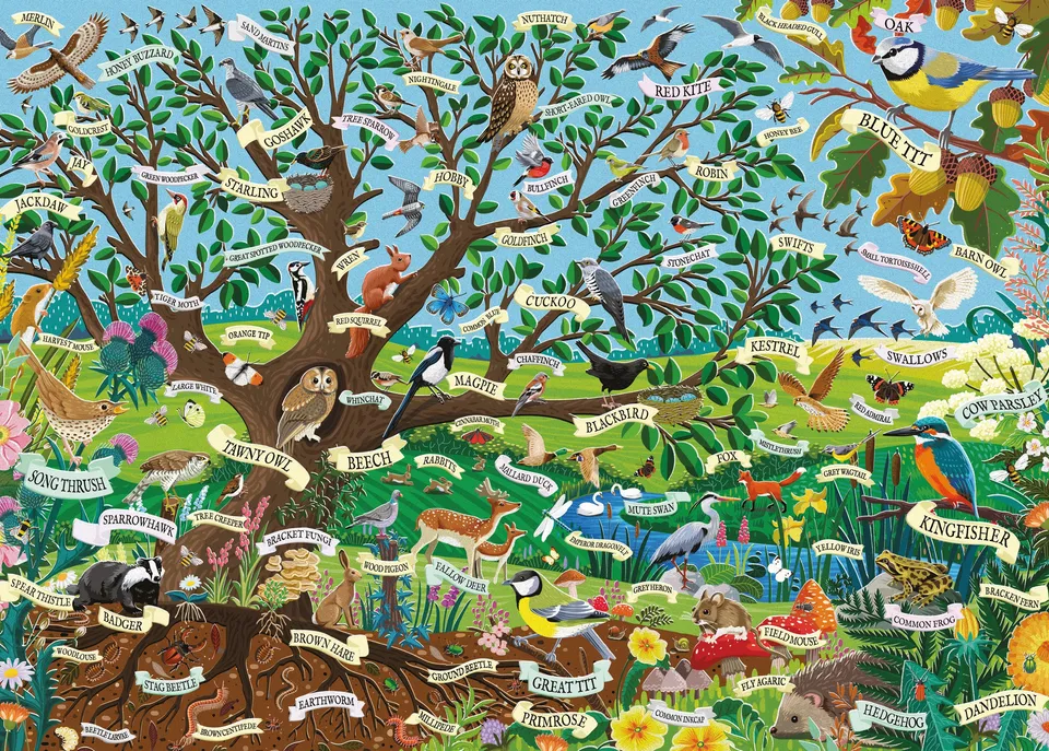 otter-house-wildlife-tree-puzzle-1000-teile-tiere-wald image 1