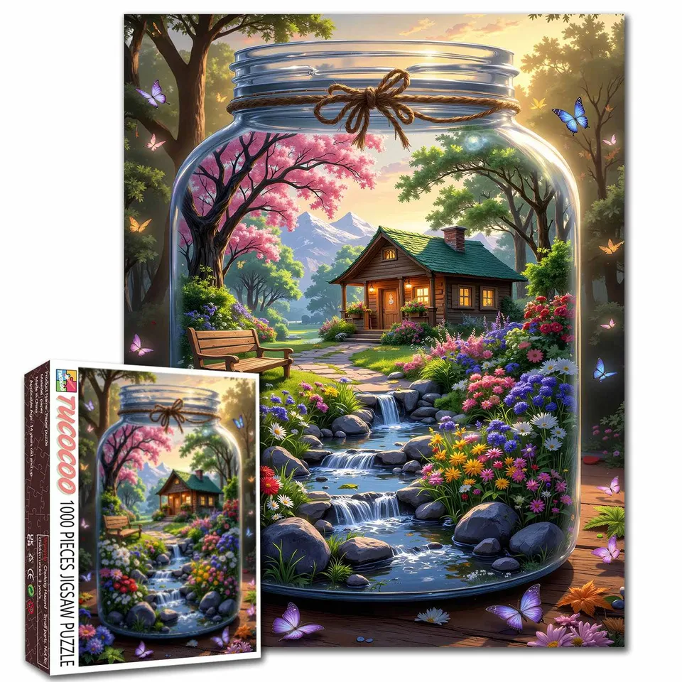 tucocoo-enchanted-cottage-garden-puzzle-1000-teile-garten image 1