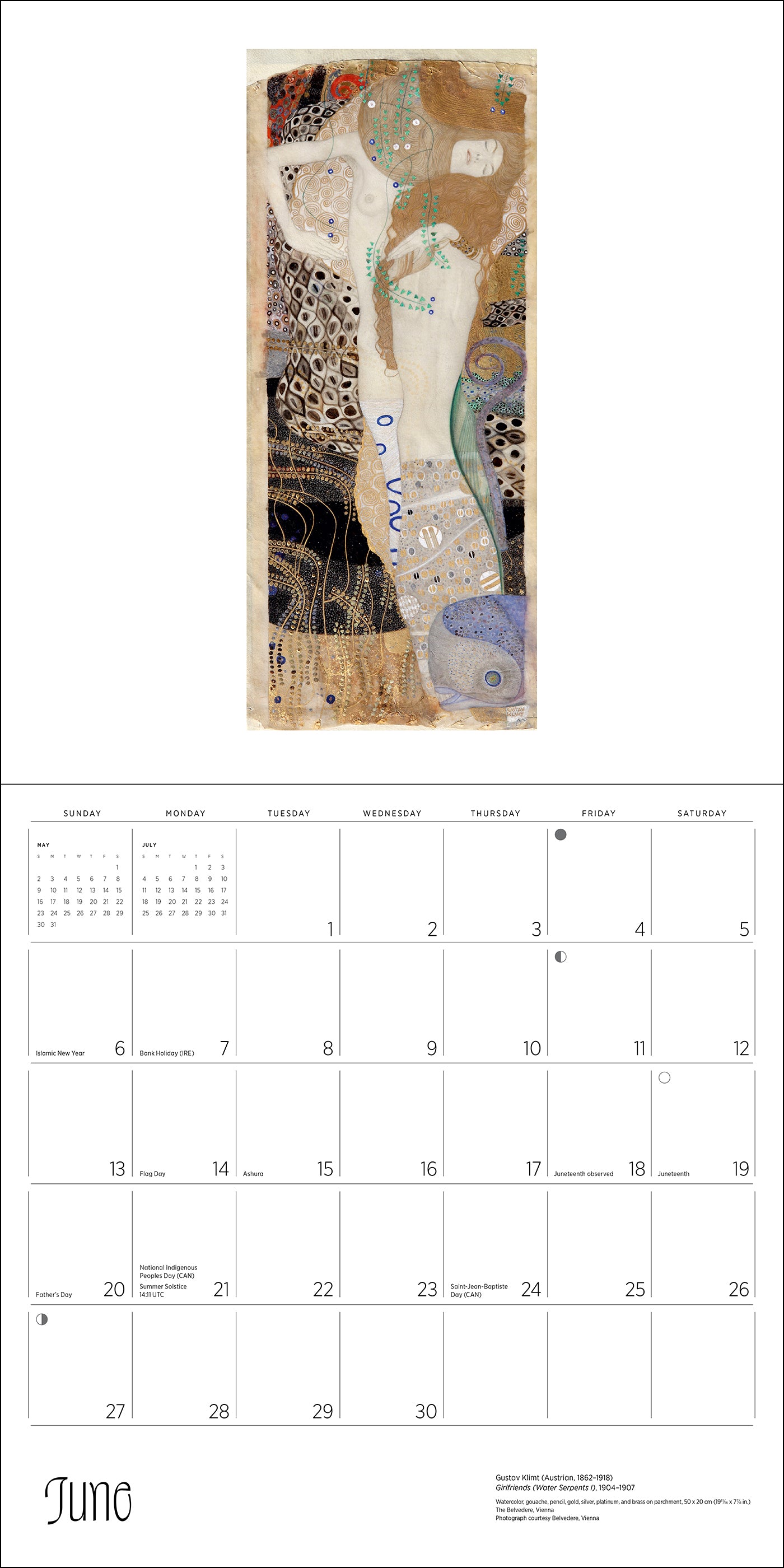 pomegranate-gustav-klimt-2027-wandkalender-jugendstil image 7
